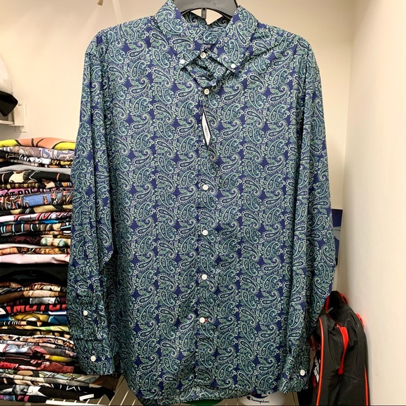 Daniel Cremieux Long Sleeve Paisley Button Shirt L - Picture 2 of 7